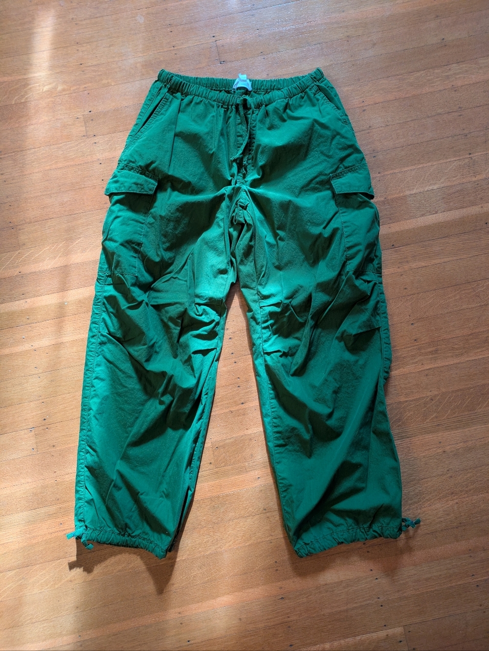 Pilcro Anthropologie Olive Green Drawstring Parachute Pants - Small - Picture 2 of 6